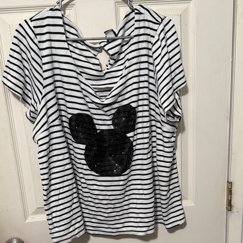 Disney and Torrid collab striped shirt